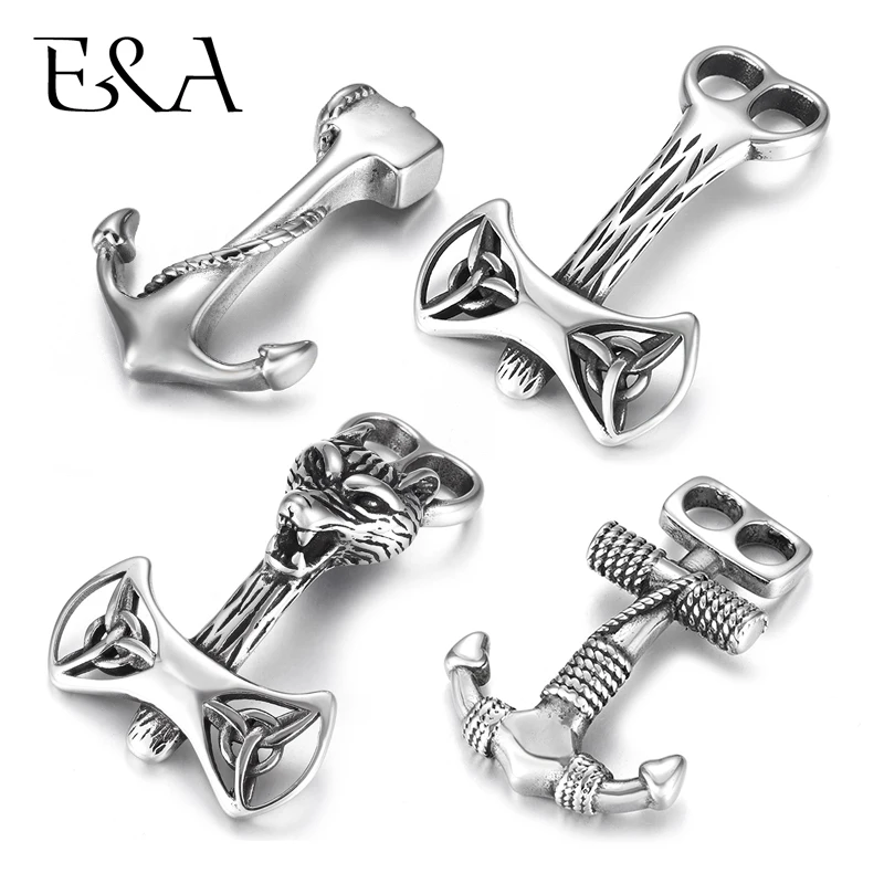 Patent Leather Shine - Stainless Steel Anchor Hooks Curved Double