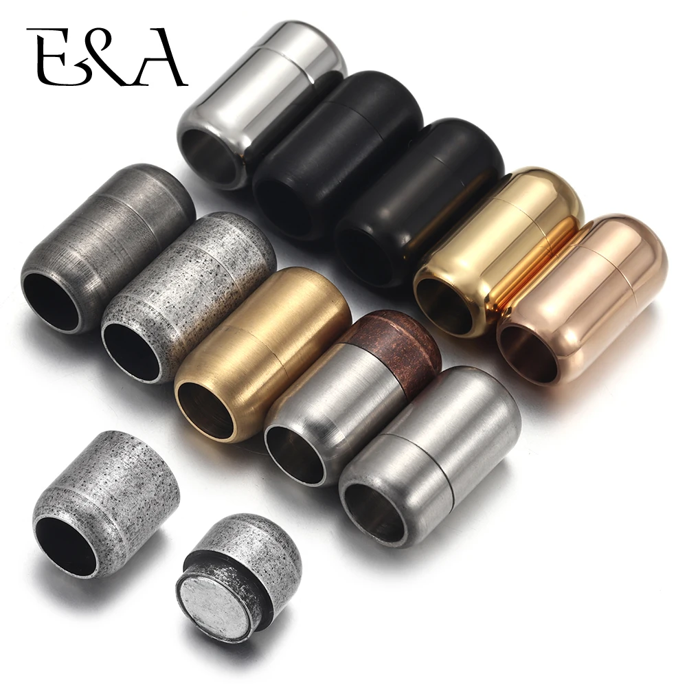 Patent Leather Shine - Stainless Steel 3mm-8mm Round Magnetic Clasps