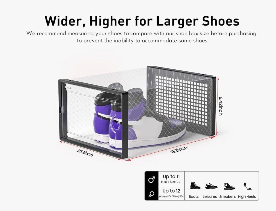Stackable Shoe Storage Boxes,  - огляд і ціна Shoe Box Display