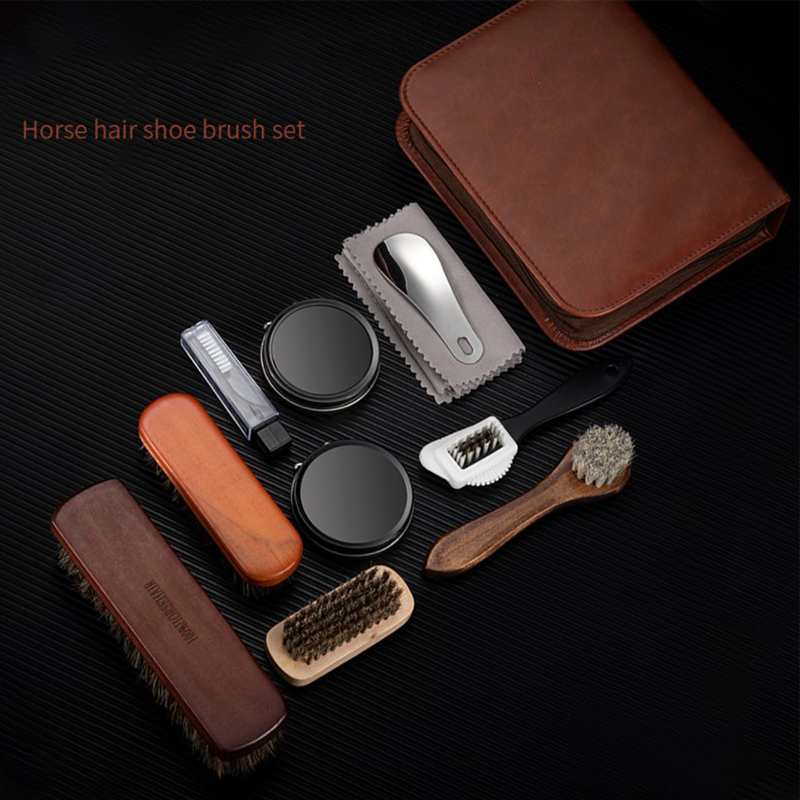 HorseHair Shoe Brush Set Leath - огляд і ціна Sneaker Care Kit