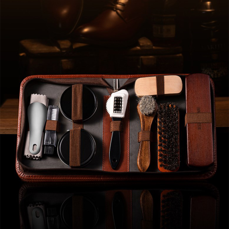 HorseHair Shoe Brush Set Leath - огляд і ціна Sneaker Care Kit