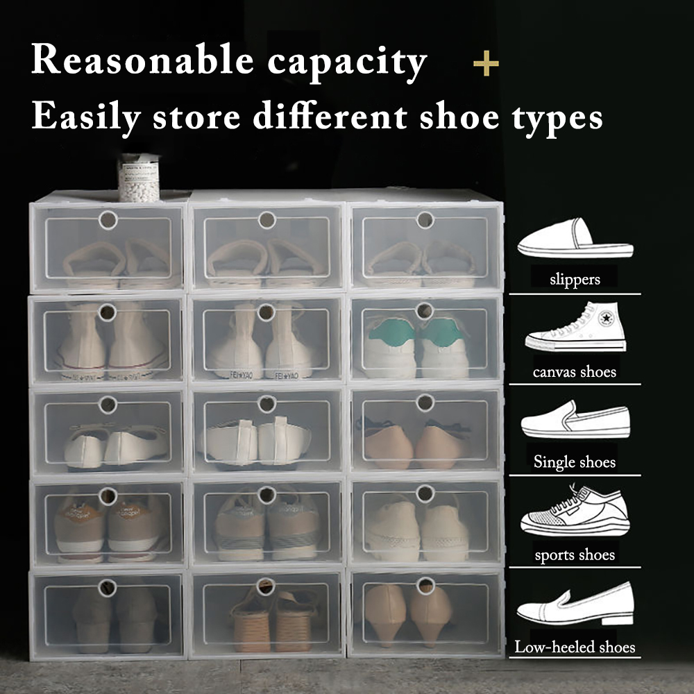 6 Pack Transparent Shoe Box Sh - огляд і ціна Shoe Box Display