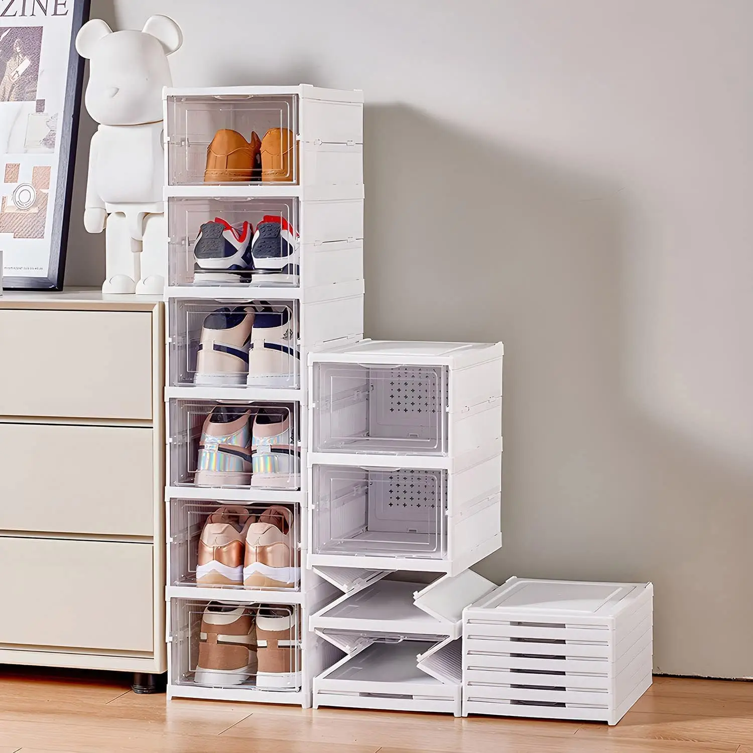 3/6 Layers Foldable Shoes Stor - огляд і ціна Shoe Box Display