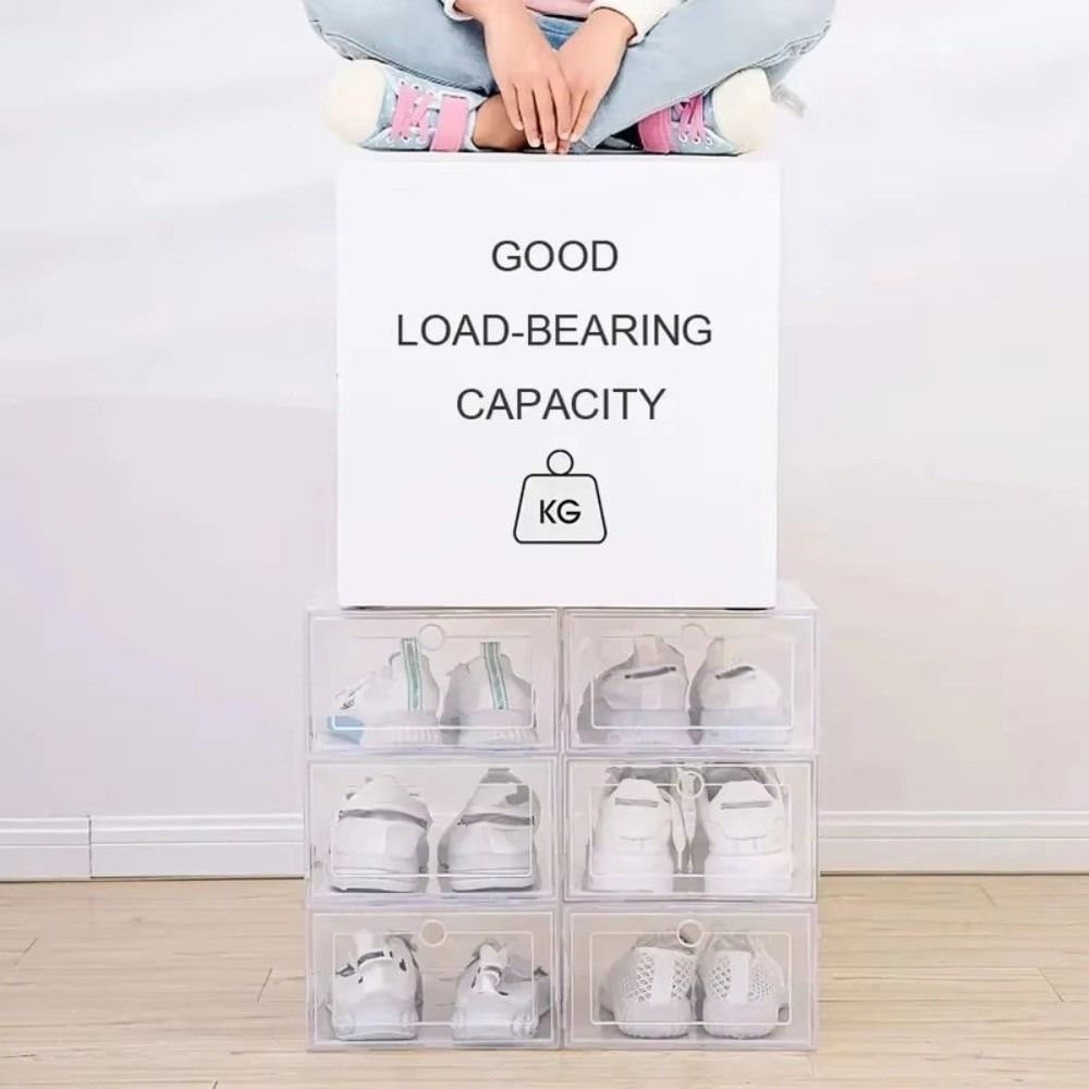 Portable Transparent Shoe Boxe - огляд і ціна Shoe Box Display