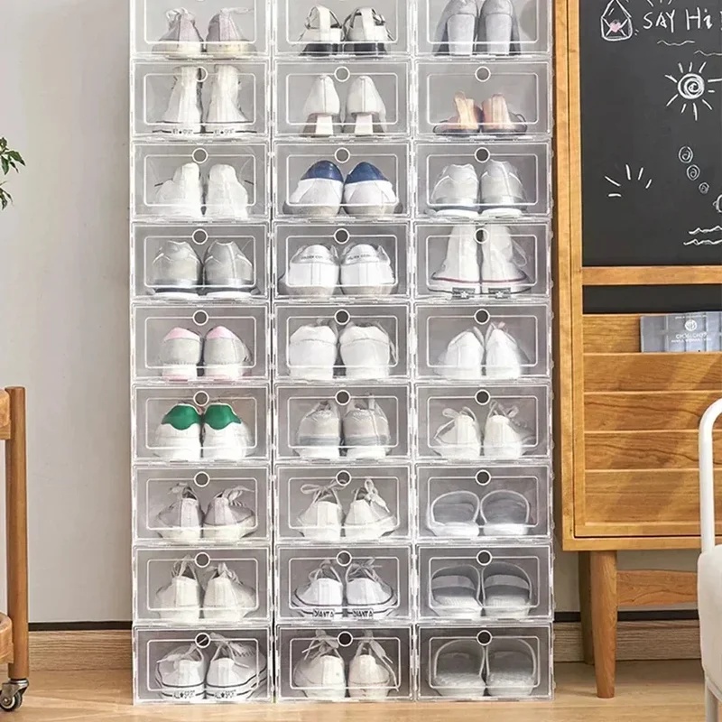6pcs Transparent Shoe Boxes St - огляд і ціна Shoe Box Display