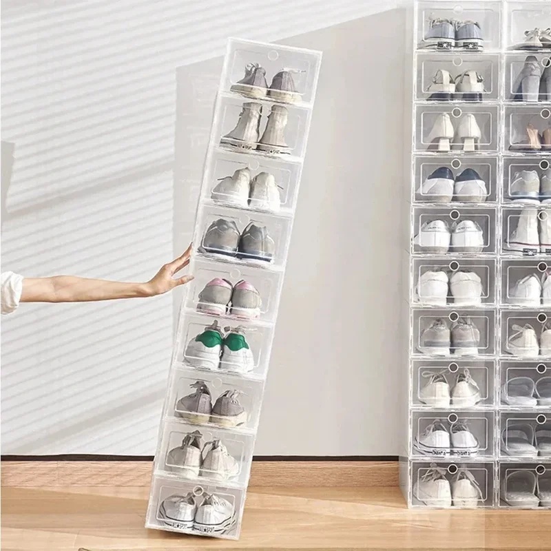 6pcs Transparent Shoe Boxes St - огляд і ціна Shoe Box Display
